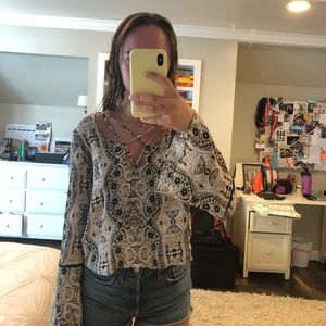 Kendall & Kylie Pacsun Patterned Blouse